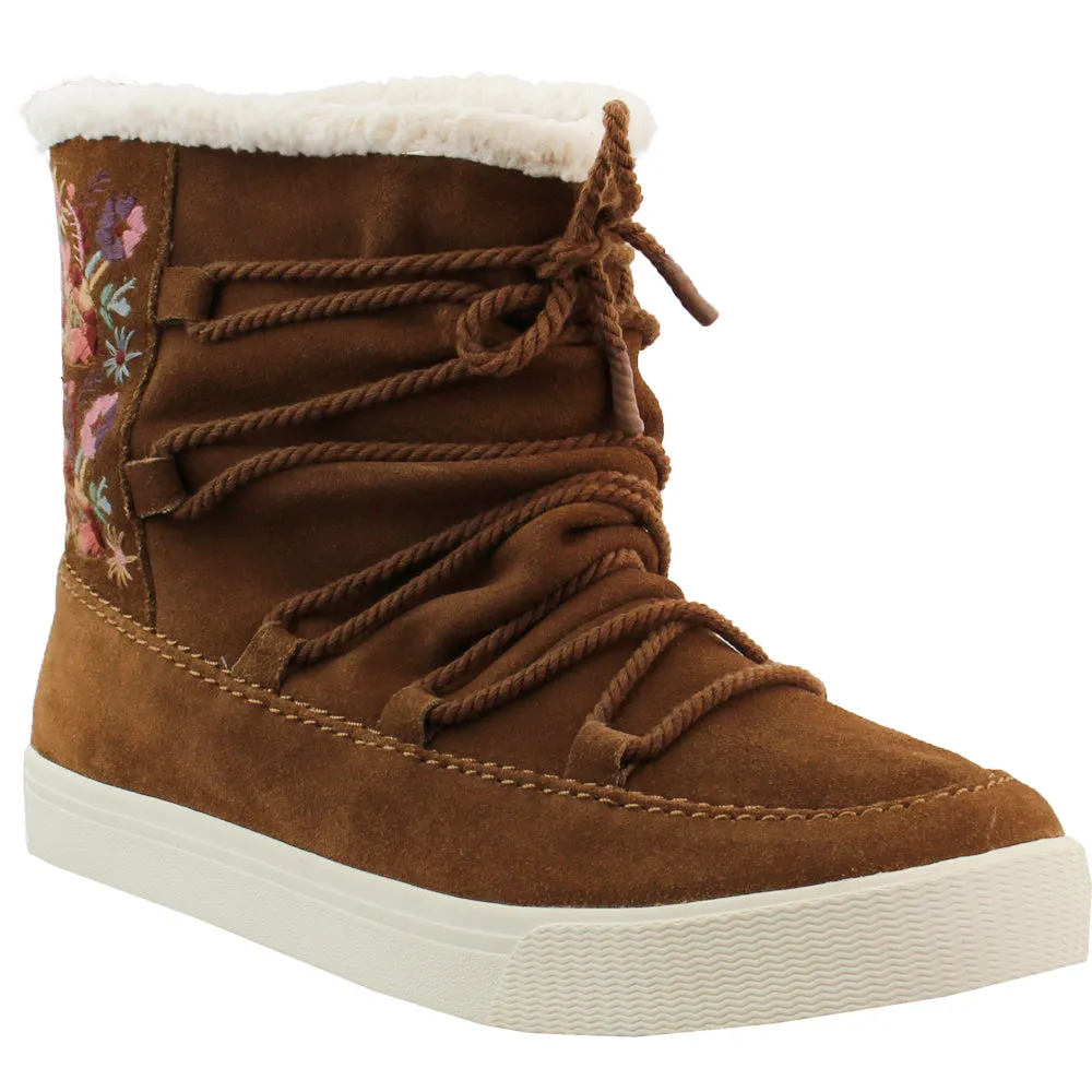 Alpine Floral Round Toe Winter Booties